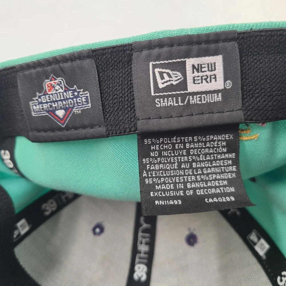 Louisville Bats Hat Fitted S-M New Era 39Thirty Teal Derby City Mint Juleps MiLB